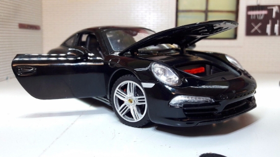 Imagine  Masinuta metalica Porsche 911 negru scara 1 la 24