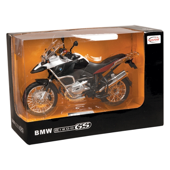 Imagine Motocicleta metalică BMW RS1200 GS albă scara 1 la 9