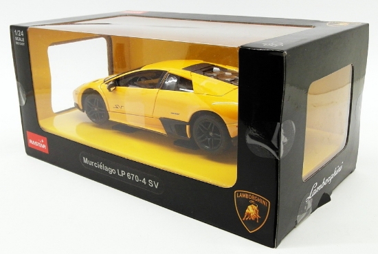 Imagine MASINUTA METALICA  LAMBORGHINI MURCIELAGO LP670-4 GALBEN SCARA 1 LA 24