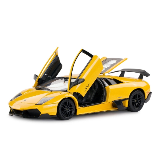 Imagine Mașinuță metalică Lamborghini Murciélago LP670-4 galben scară 1 la 24