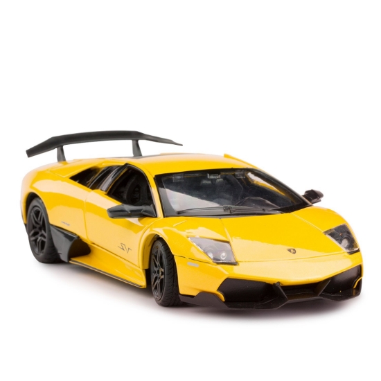 Imagine Mașinuță metalică Lamborghini Murciélago LP670-4 galben scară 1 la 24
