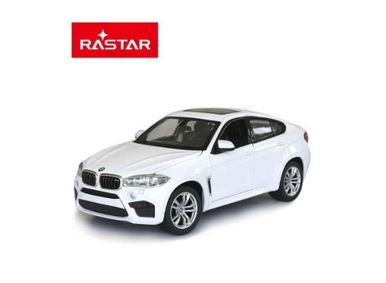 Imagine Mașinuță metalică BMW X6M alb scară 1 la 24