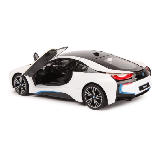 Imagine Mașină cu telecomandă BMW i8 alb, scară 1:14