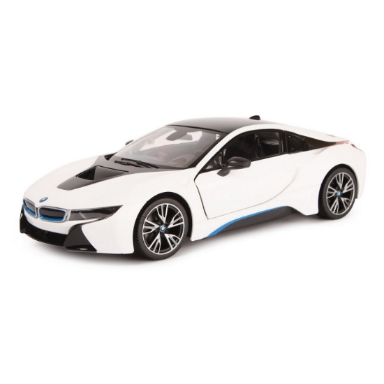 Imagine Mașină cu telecomandă BMW i8 alb, scară 1:14