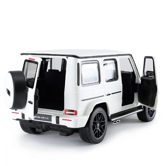 Imagine MASINA CU TELECOMANDA MERCEDES-BENZ G63 ALB SCARA 1 LA 24