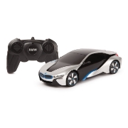 Imagine MASINA CU TELECOMANDA BMW I8 ARGINTIE SCARA 1 LA 24