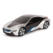 Imagine MASINA CU TELECOMANDA BMW I8 ARGINTIE SCARA 1 LA 24