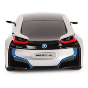 Imagine MASINA CU TELECOMANDA BMW I8 ARGINTIE SCARA 1 LA 24