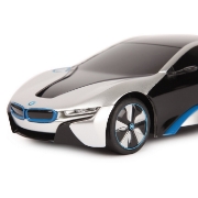 Imagine MASINA CU TELECOMANDA BMW I8 ARGINTIE SCARA 1 LA 24