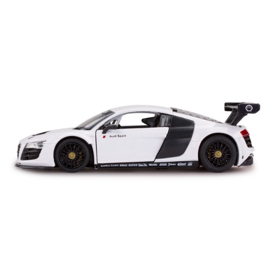 Imagine Mașinuță metalică Audi R8 alb scară 1 la 24