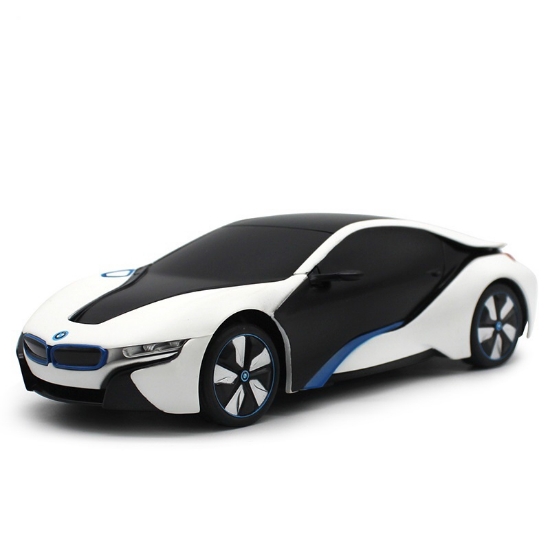 Imagine Mașină cu telecomandă BMW i8 alb, scară 1:24