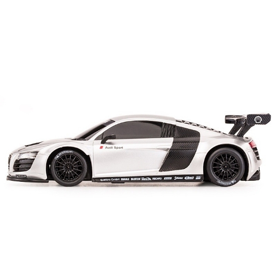 Imagine Mașinuță metalică Audi R8 argintie scară 1 la 24