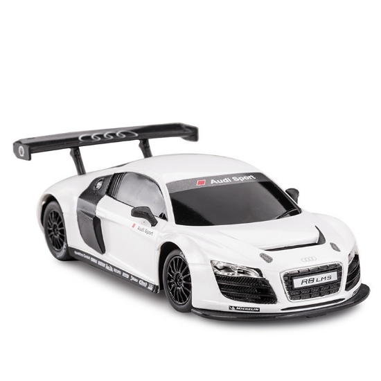 Imagine Mașinuță metalică Audi R8 argintie scară 1 la 24