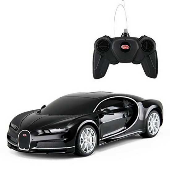 Imagine MASINA CU TELECOMANDA BUGATTI CHIRON NEGRU CU SCARA 1 LA 24