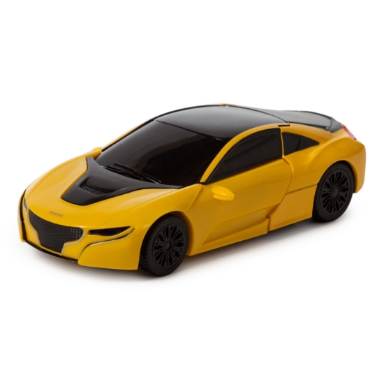 Imagine Mașinuță metalică convertibilă RS galbenă cu scară 1 la 32