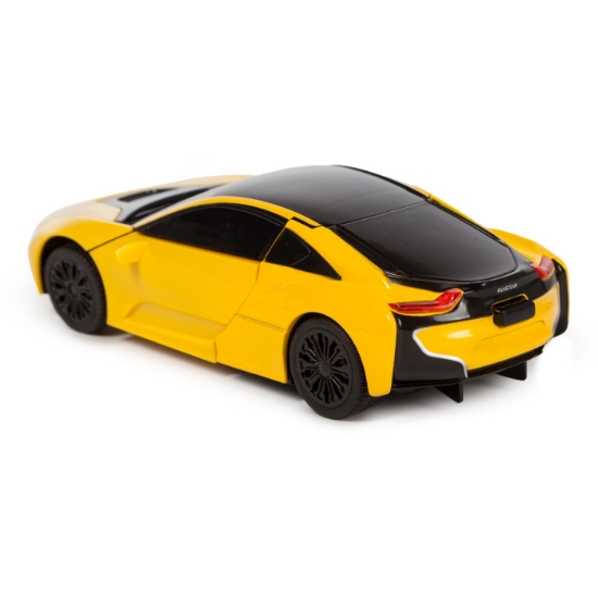 Imagine Mașinuță metalică convertibilă RS galbenă cu scară 1 la 32