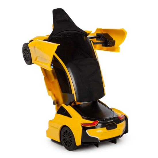 Imagine Mașinuță metalică convertibilă RS galbenă cu scară 1 la 32