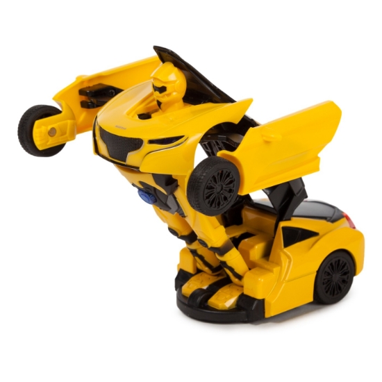 Imagine Mașinuță metalică convertibilă RS galbenă cu scară 1 la 32