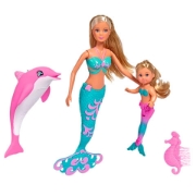 Imagine PAPUSI STEFFI SI EVI SIRENE CU DELFIN