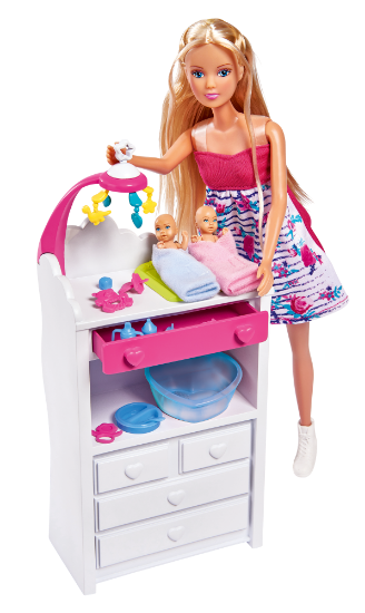 Imagine PAPUSA STEFFI CU GEMENI SI ACCESORII