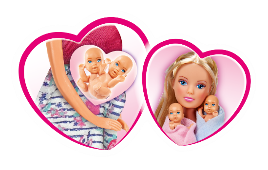 Imagine PAPUSA STEFFI CU GEMENI SI ACCESORII