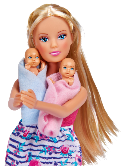 Imagine PAPUSA STEFFI CU GEMENI SI ACCESORII