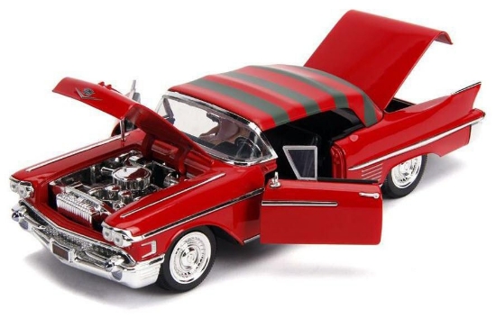 Imagine Machetă metalică Freddy Krueger 1958 Cadillac Model 62 scara 1:24