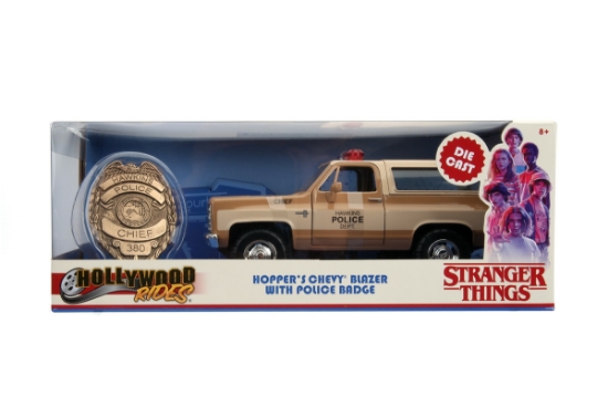 Imagine MACHETA METALICA 1980 CHEVY POLICE K5 SCARA 1 LA 24