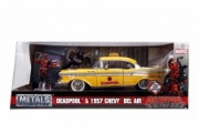 Imagine Yellow Taxi Chevy 1957 Deadpool scară 1:24