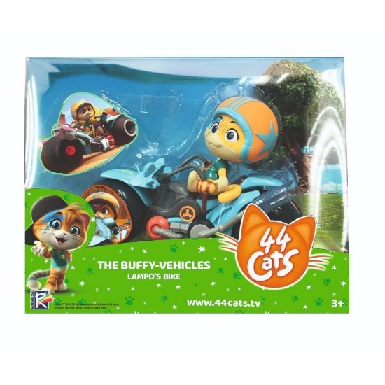 Imagine 44 DE PISICI SET FIGURINA LAMPO CU MOTOCILETA