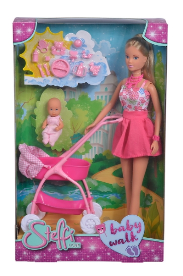 Imagine PAPUSA STEFFI IN ROCHITA ROZ SI CU CARUCIOR BEBE