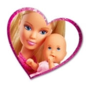Imagine PAPUSA STEFFI IN ROCHITA ROZ SI CU CARUCIOR BEBE