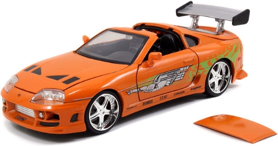 Imagine Masinuta metalica Toyota Supra 1995 Fast and Furious scara 1 la 24