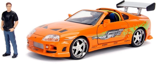 Imagine Masinuta metalica Toyota Supra 1995 Fast and Furious scara 1 la 24