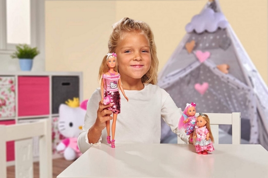 Imagine PAPUSA STEFFI CU FUSTITA CU PAIETE HELLO KITTY