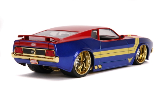 Imagine Mașinuță metalică Captain Marvel 1973 Ford Mustang Mach 1 scară 1 la 24