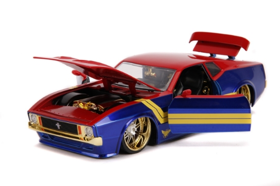 Imagine Mașinuță metalică Captain Marvel 1973 Ford Mustang Mach 1 scară 1 la 24