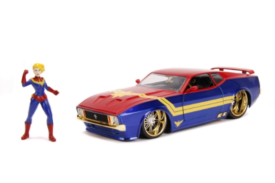 Imagine Mașinuță metalică Captain Marvel 1973 Ford Mustang Mach 1 scară 1 la 24