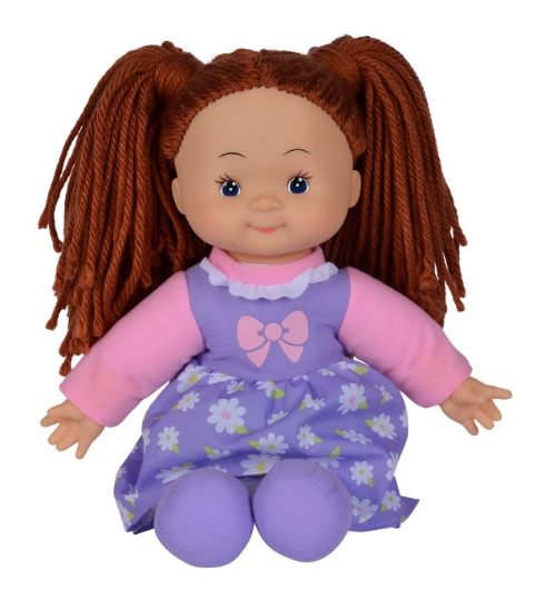 Imagine PAPUSA FLOWER DOLLY DIN MATERIAL TEXTIL 38CM CU PARUL MARONIU