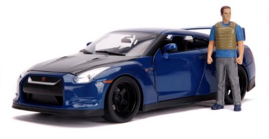 Imagine Mașinuță metalică Fast and Furious Nissan Skyline scară 1:18