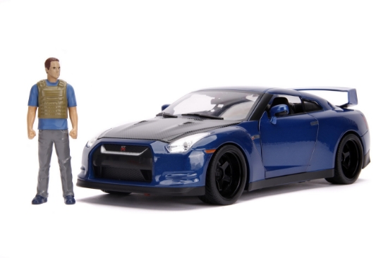 Imagine Mașinuță metalică Fast and Furious Nissan Skyline scară 1:18