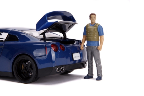 Imagine Mașinuță metalică Fast and Furious Nissan Skyline scară 1:18