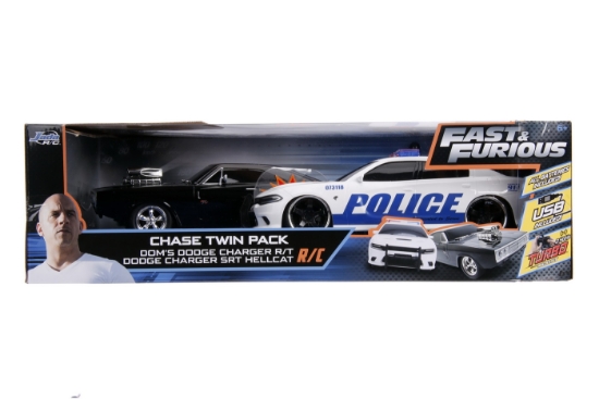 Imagine SET MASINUTE FAST AND FURIOUS RC TOYOTA SUPRA&DODGE CHARGER SRT SCARA 1:16