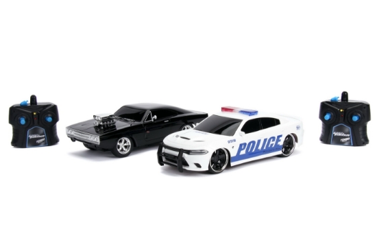 Imagine Set mașinuțe Fast and Furious RC Toyota Supra & Dodge Charger SRT, scară 1:16