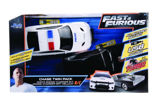 Imagine Set mașinuțe Fast and Furious RC Toyota Supra & Dodge Charger SRT, scară 1:16