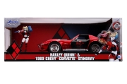 Imagine MASINUTA DIN METAL HARLEY QUINN 1969 CHEVY CORVETTE SCARA 1:24