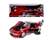 Imagine MASINUTA DIN METAL HARLEY QUINN 1969 CHEVY CORVETTE SCARA 1:24