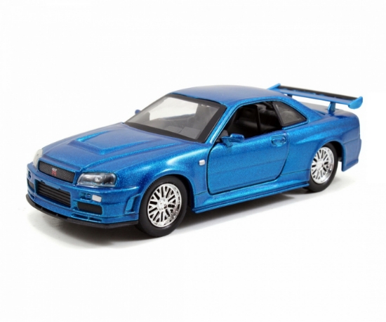 Imagine Set mașinuțe metalice Fast & Furious Brian's Nissan Skyline GT-R (BNR34) scară 1:32