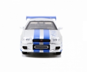 Imagine SET MASINUTE METALICE FAST & FURIOUS BRIAN'S NISSAN SKYLINE GT-R(BNR34) SCARA 1 LA 32