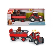 Imagine TRACTORAS CU REMORCA PENTRU ANIMALE CU FIGURINA CALUT